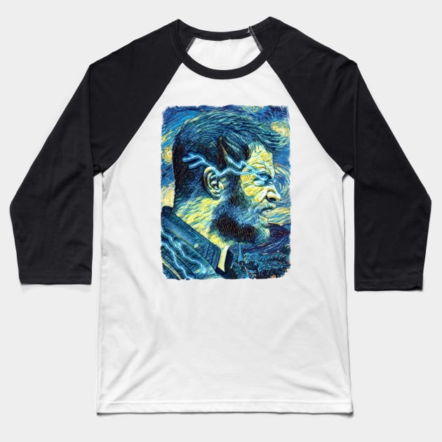 Thor Van Gogh Style Baseball T-Shirt by todos